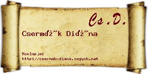 Csermák Diána névjegykártya